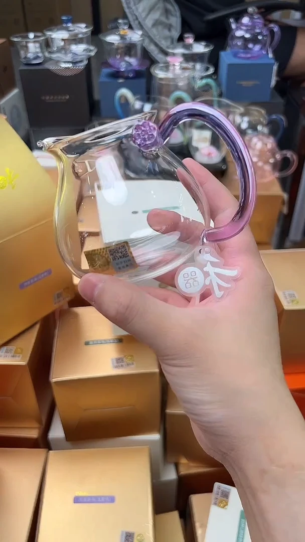 @@禾器晶彩浮莲浅紫色+禾器茶巾千里江山