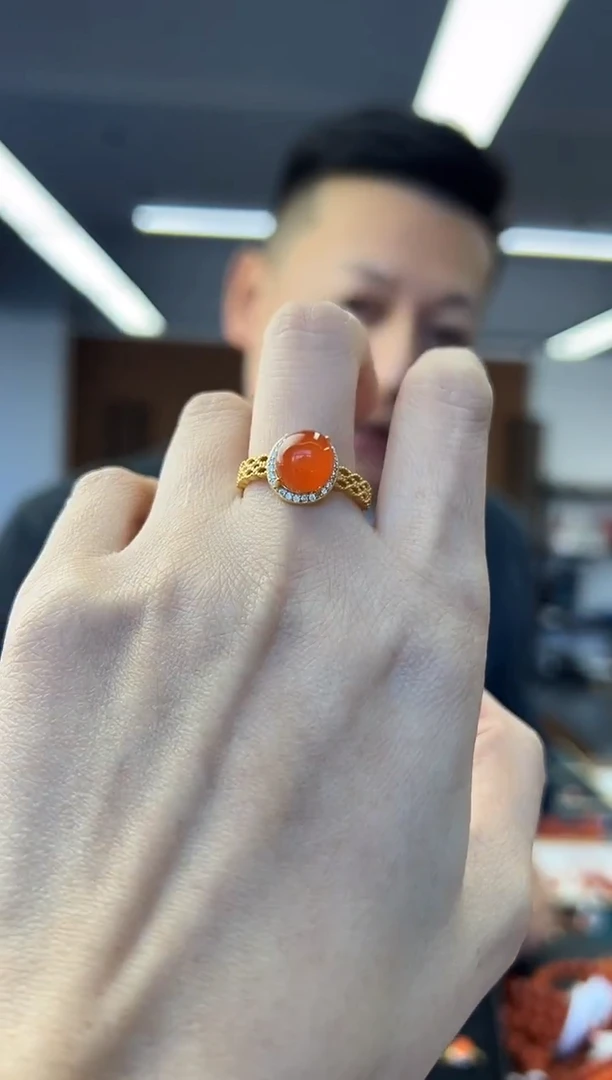 未镶嵌手链南红玛瑙A42南红戒指配银托