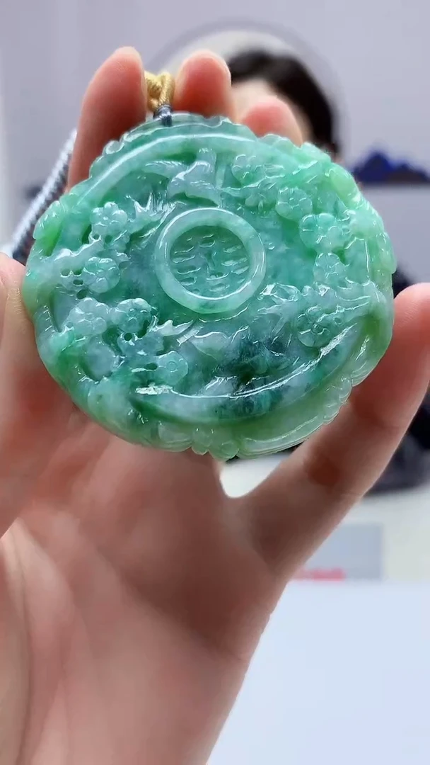 【闪购商品】定制翡翠未镶嵌4829zm-毛货挂件26
