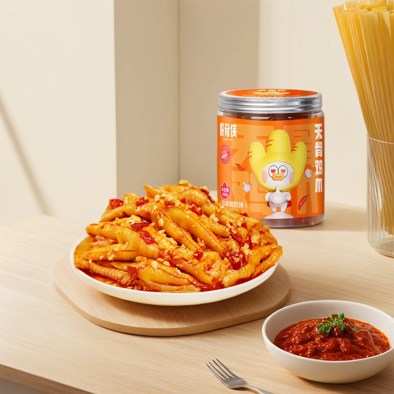 脱骨侠酸辣甜无骨鸡爪网红去骨凤爪380g×1罐无骨凤爪解馋追剧必备