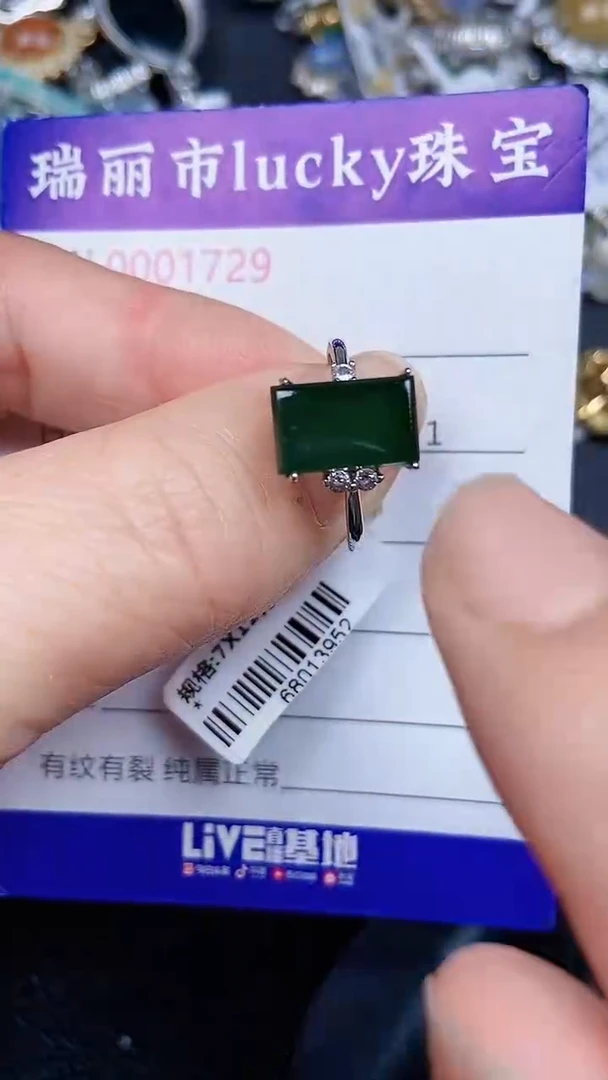 颈饰银S925镶嵌翡翠1729