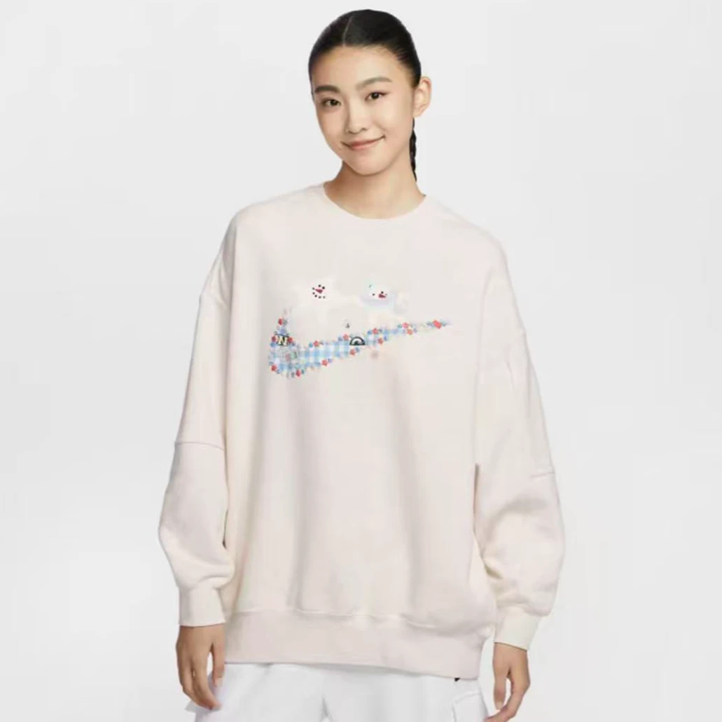 Nike Sportswear 男女同款 Oversize 风针织圆领运动衫IO0487-141