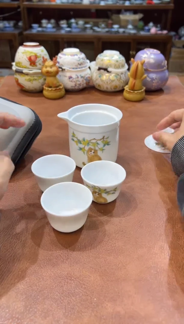 真的很便宜会开片的旅行茶具