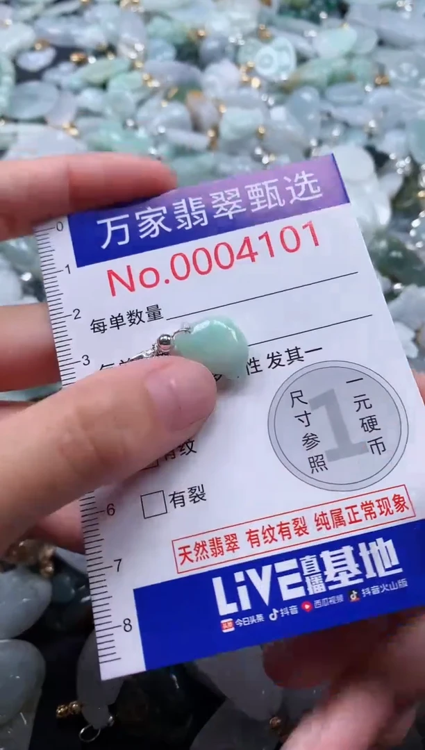 翡翠未镶嵌吊坠(不含链)4101