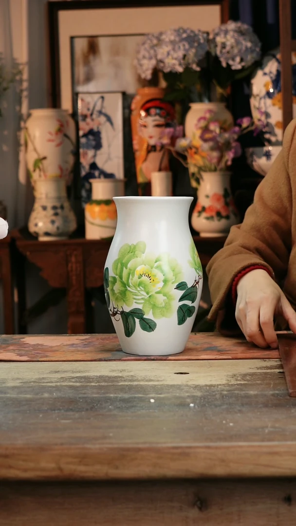 【闪购商品】瓷片景德镇纯手工釉下彩精品花瓶