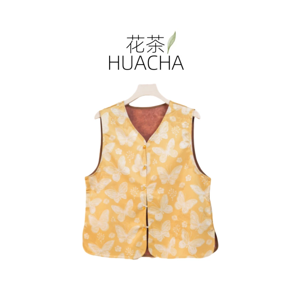 【蝶麦】夏季新款新中式国风文艺气质返潮复古国潮文化女士马夹