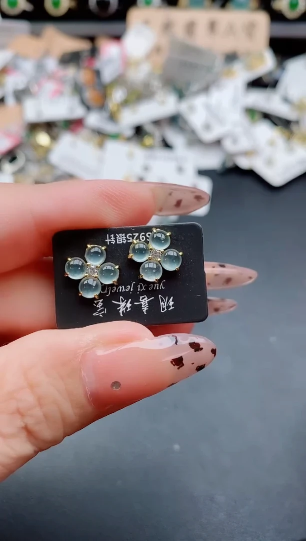 银S925镶嵌戒指翡翠1