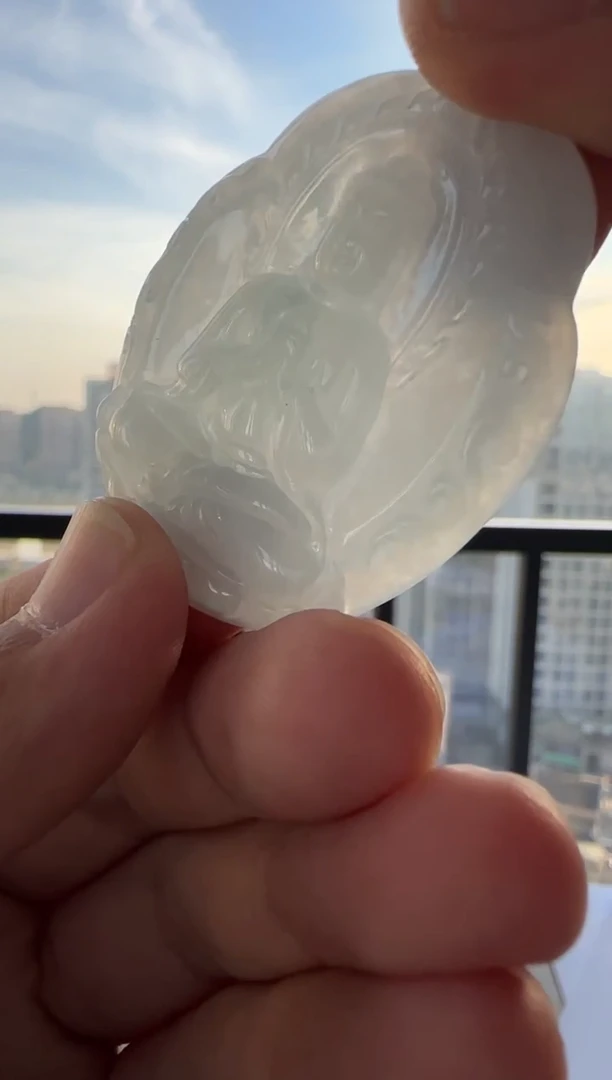 颈饰未镶嵌翡翠天然翡翠A货孤品一件