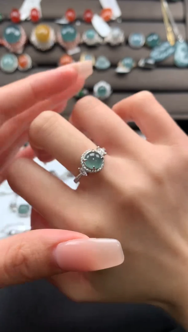 【闪购商品】翡翠戒指银S925镶嵌31231231