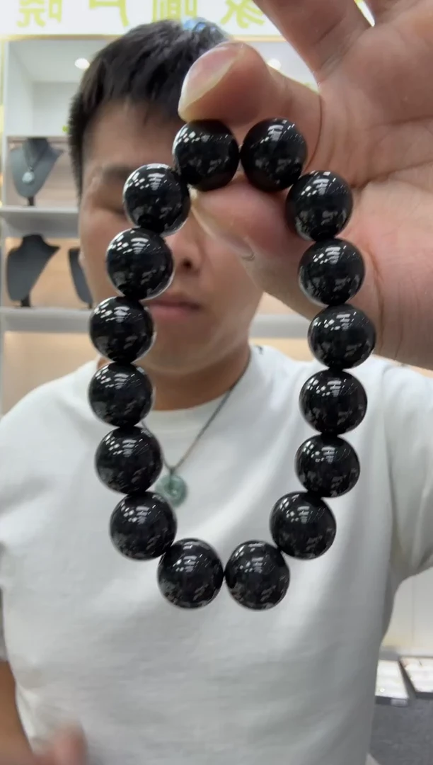 未镶嵌挂件翡翠多样性天然翡翠A货乌鸡圆珠手串
