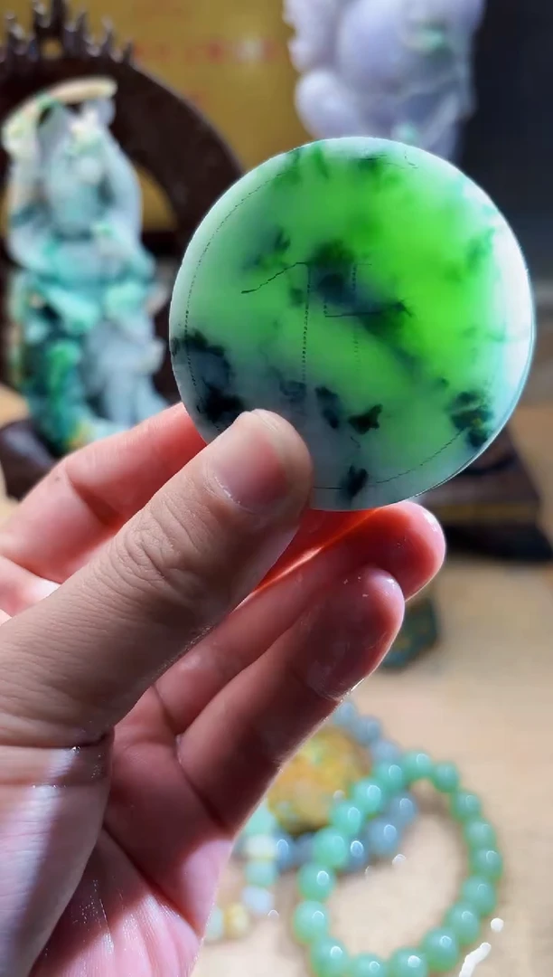 未镶嵌挂件翡翠A货张麦8654