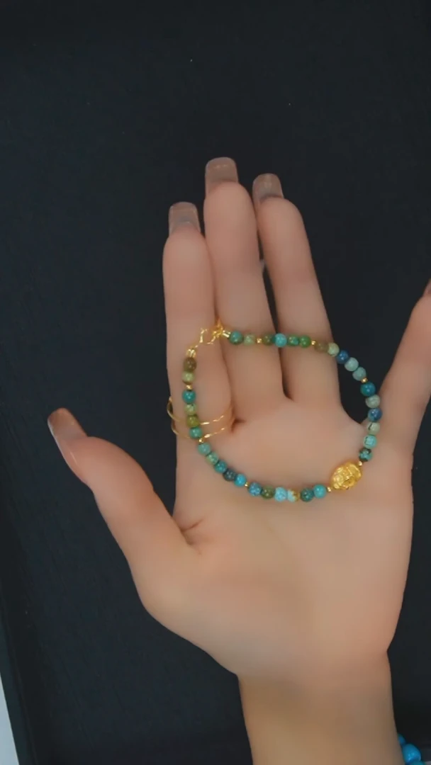 绿松石未镶嵌手链发货一件