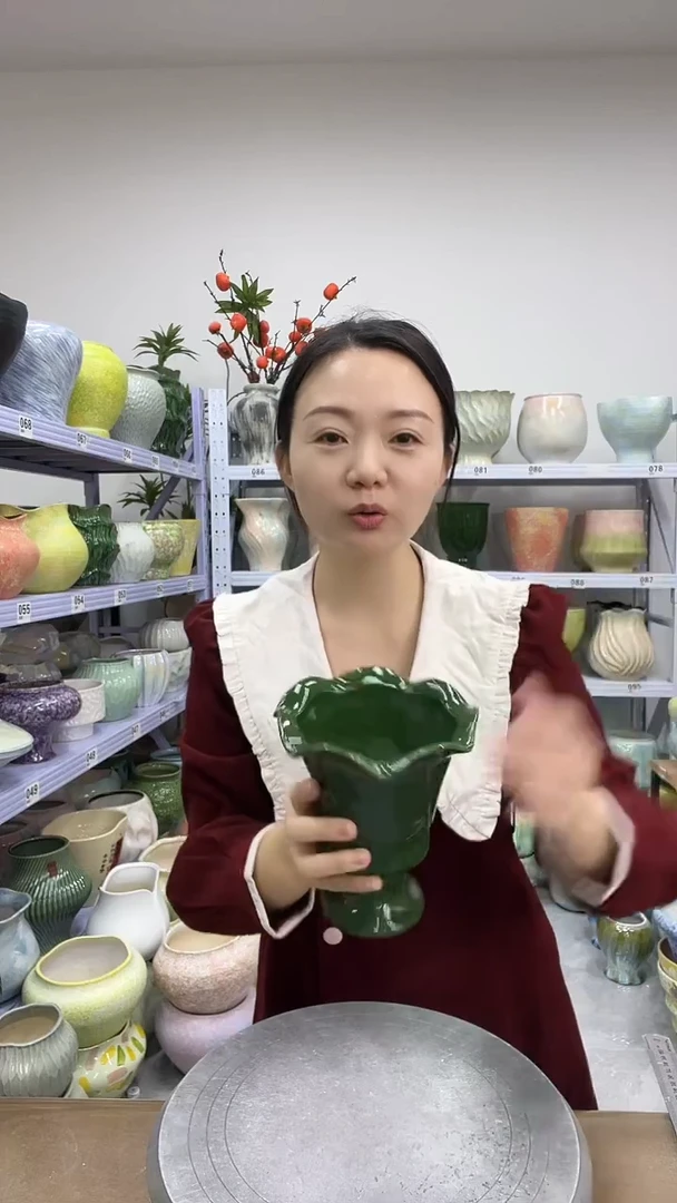 12.4陶瓷花盆直播链接高.   17   口12