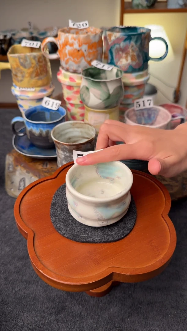 颜色釉陶瓷杯509景德镇颜色釉杯杯