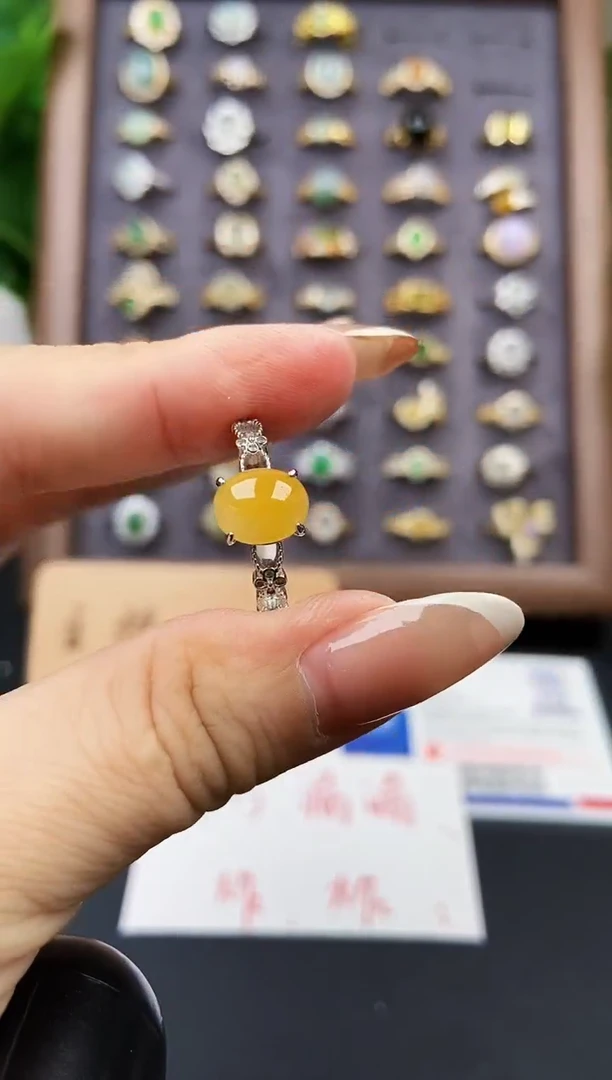 银S925镶嵌戒指翡翠21