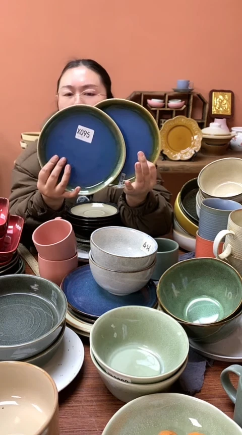 【闪购商品】碗X095  陶瓷异形盘子两件套