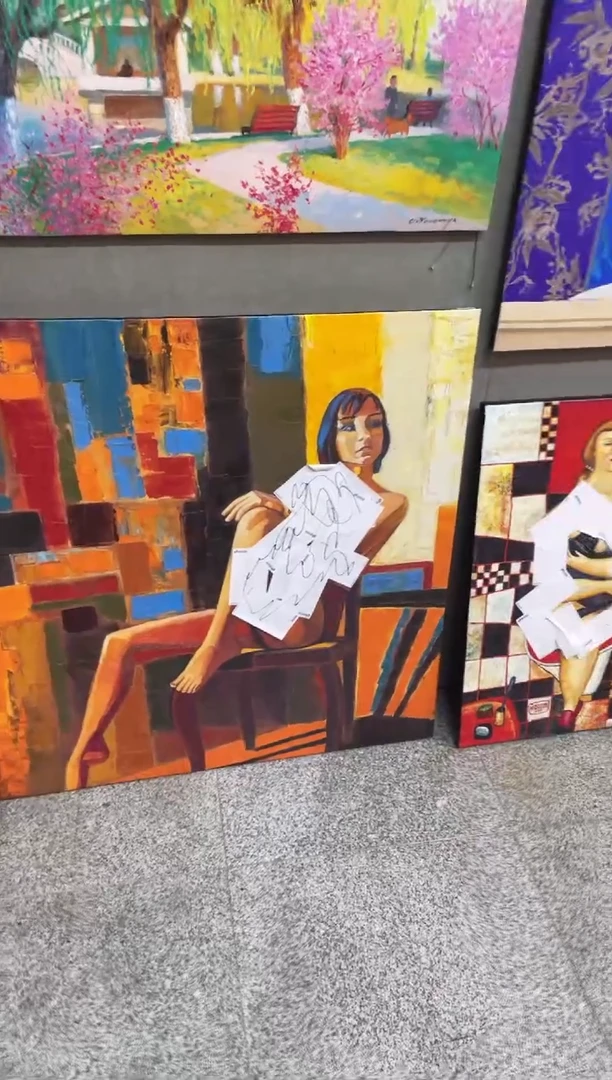 俄美协画家原创油画100*100