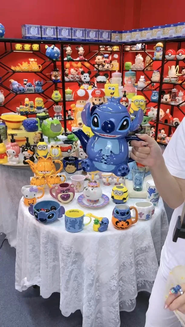 【闪购商品】.@@陶瓷史迪奇一体水壶