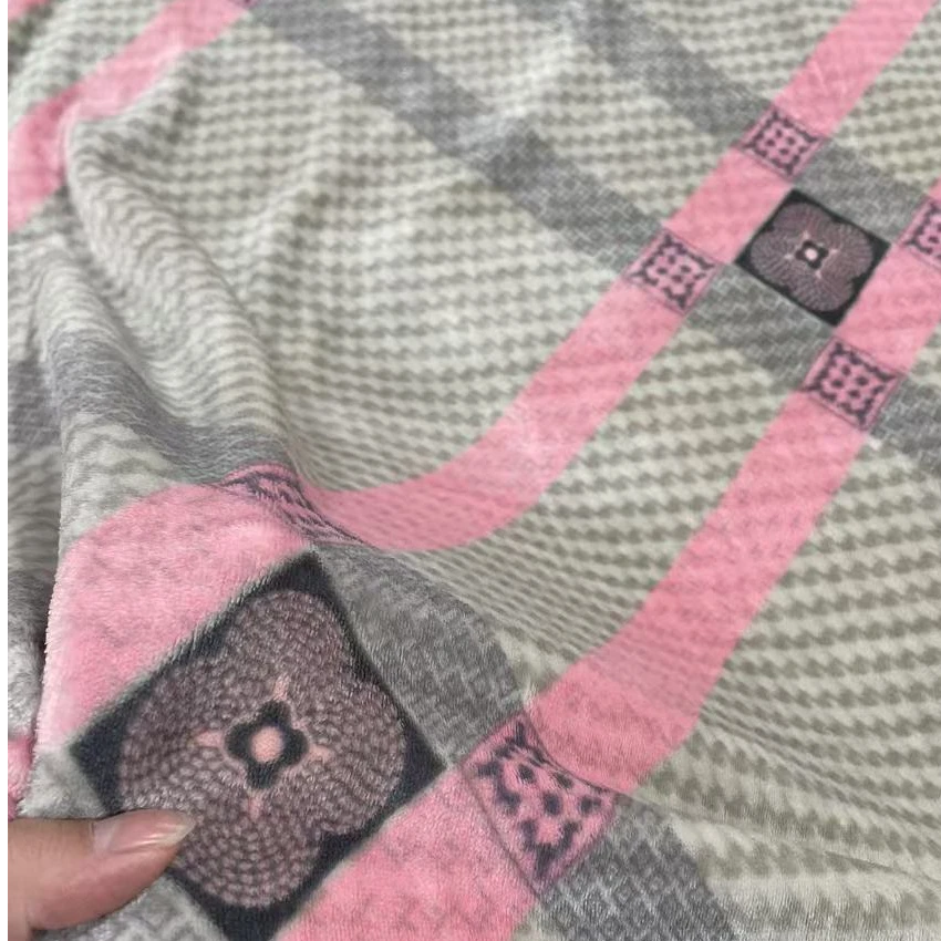 老花格纹 已包边 加绒加厚 牛奶绒床单  不用备注