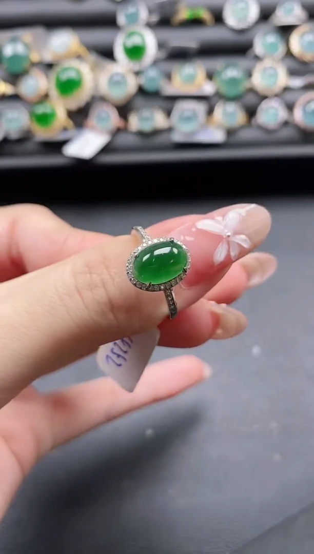 【闪购商品】翡翠戒指银S925镶嵌11111