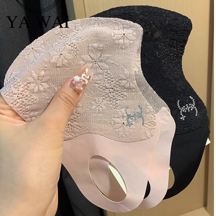 优雅气质蕾丝防晒口罩护眼角口罩防紫外线冰丝立体夏季防护面罩薄