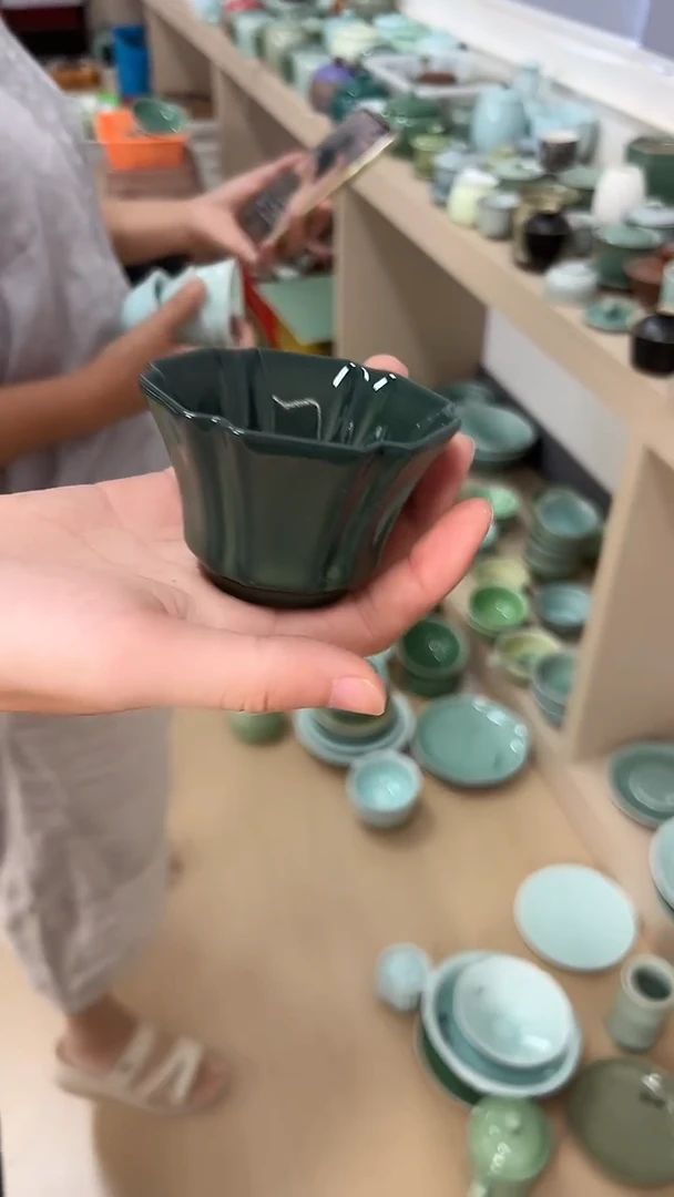龙泉云间青瓷小米茶器