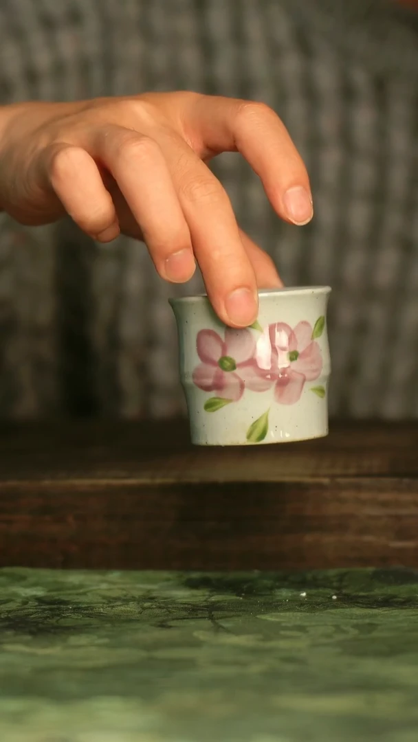 陶瓷青诗集手工手绘瓷器