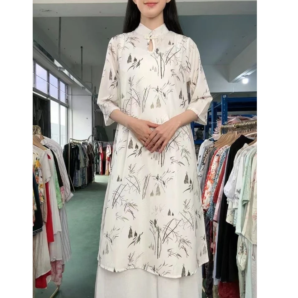 【春风又绿江南岸】7241#民族风文艺改良旗袍宽松中式显瘦旗袍