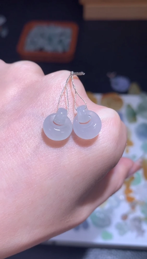 未镶嵌定制翡翠一对公主扣