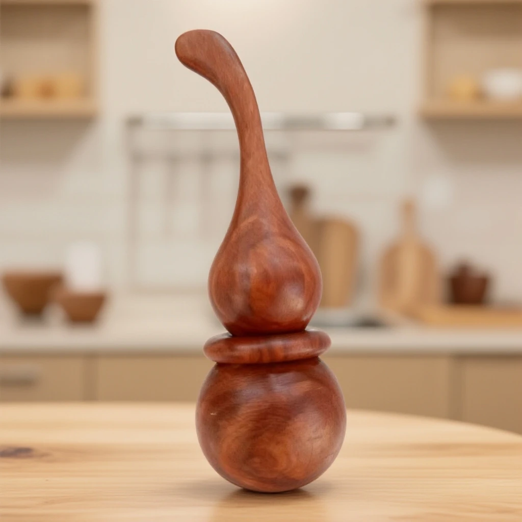 红檀木喜福禄（葫芦手捻）高度9.9厘米直径3.3厘米