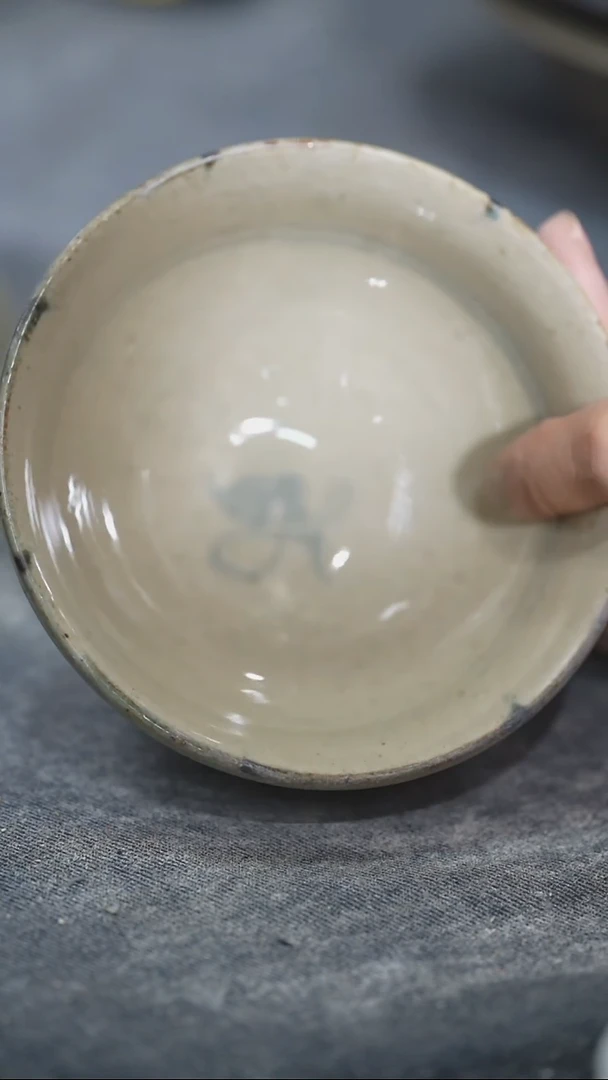 浪鬼家釉绘柴烧系列海**星碗