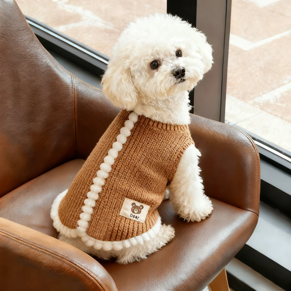 狗狗衣服秋冬季泰迪比熊博美贵宾猫咪服装加绒保暖背心小猫咪马甲