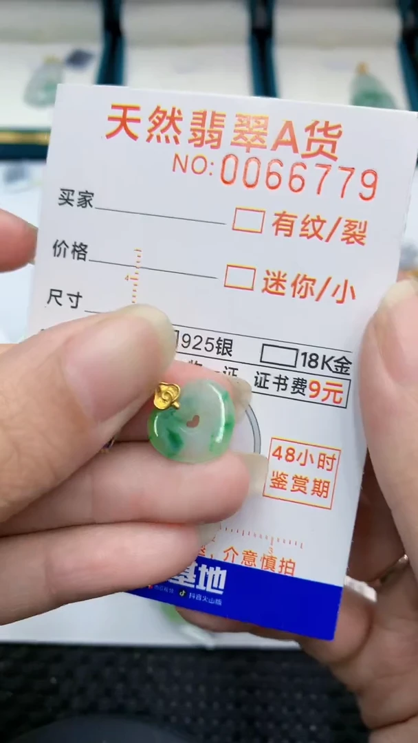 【闪购商品】翡翠颈饰18K金镶嵌            8