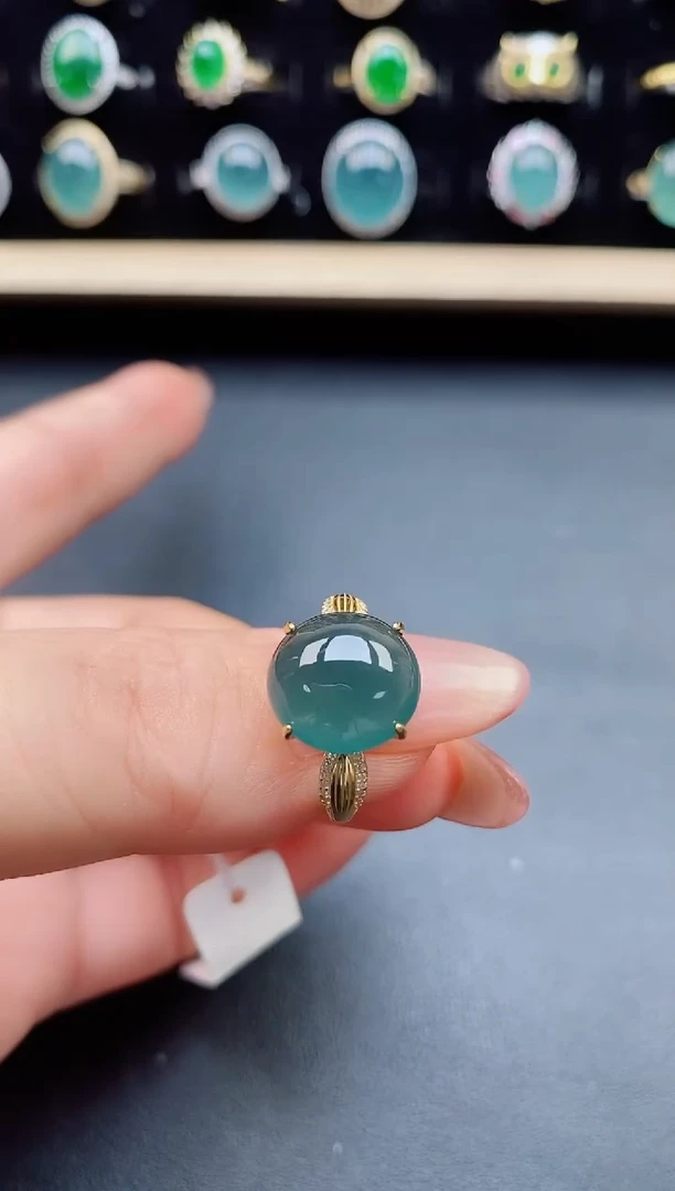 翡翠戒指银S925镶嵌321321