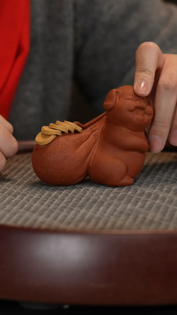 【闪购商品】紫砂茶壶朱泥小猪