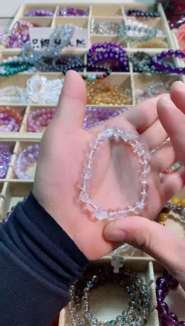 【闪购商品】水晶手链未镶嵌白幽灵8m+（多样性发其一）