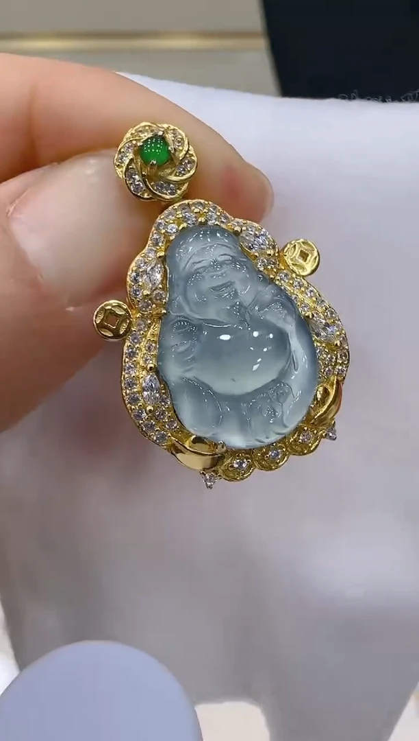 【闪购商品】翡翠吊坠(不含链)银S925镶嵌团购多样性发一件