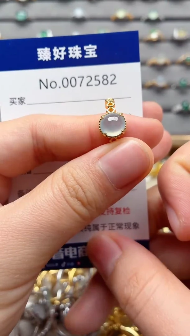 银S925镶嵌戒指翡翠1