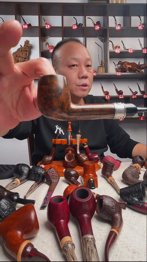 意大利石楠木手工打磨烟斗