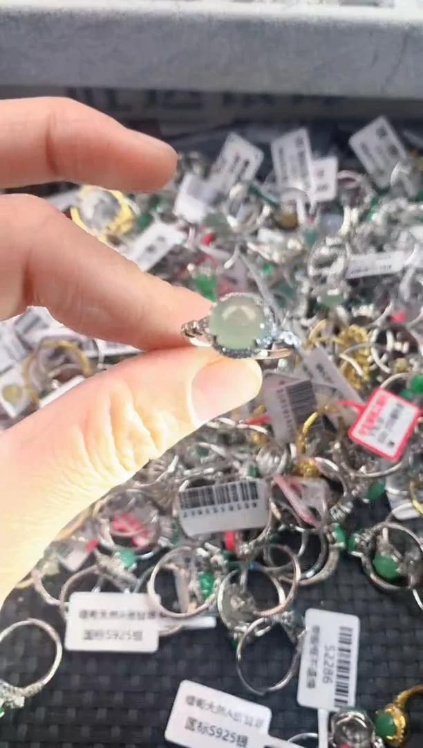 银S925镶嵌戒指翡翠4                  1