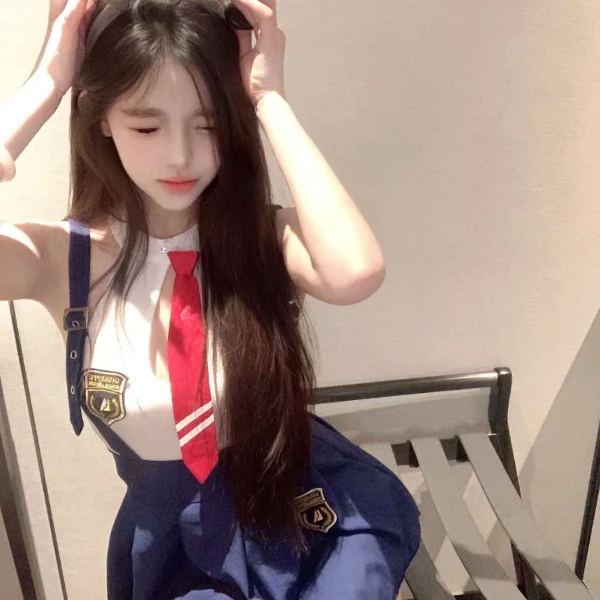 「珀斯摩」学院风JK制服可爱兔兔学妹背带裙百褶裙COS套装水手服