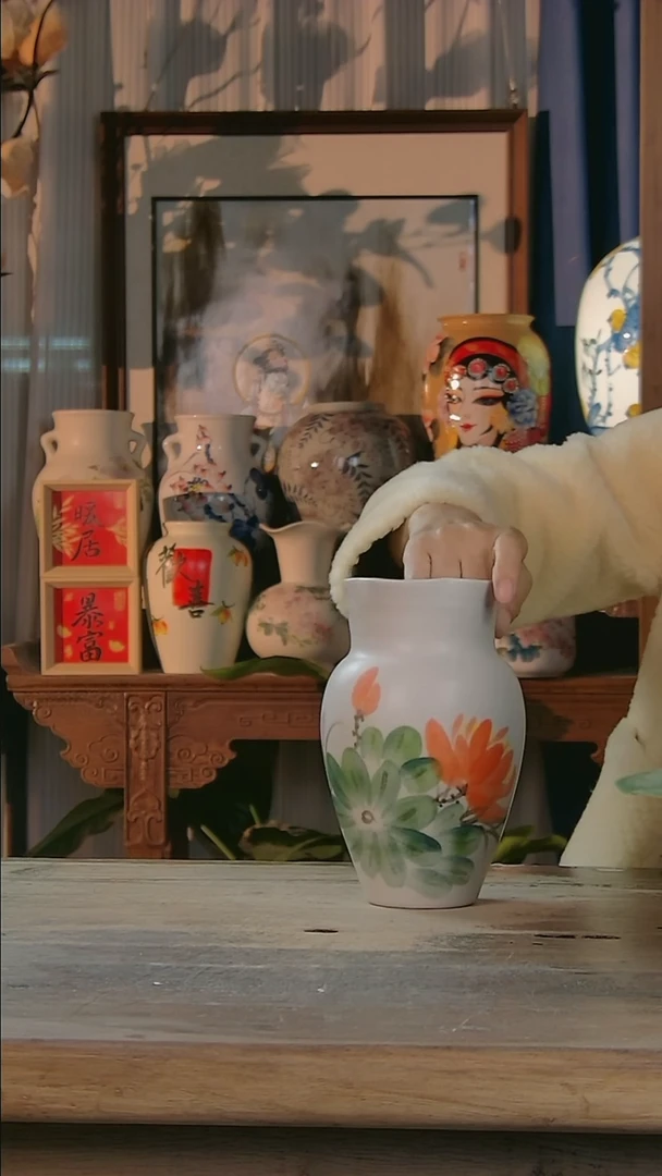 【闪购商品】瓷片景德镇纯手工釉下彩精品花瓶