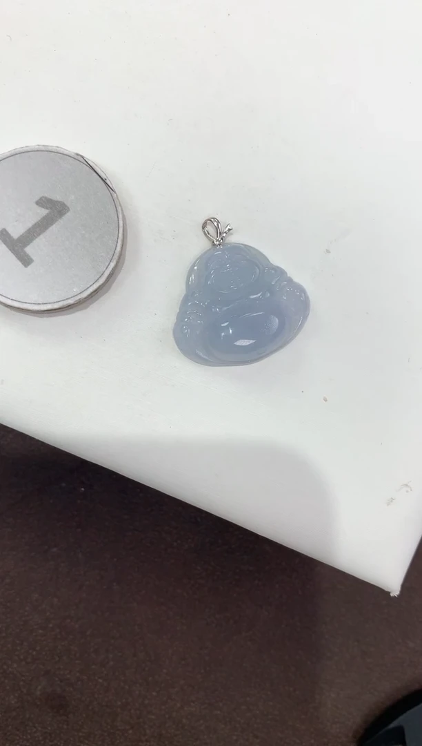 颈饰18K金镶嵌翡翠天然缅甸A货翡翠