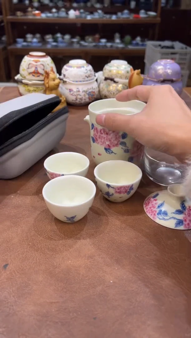 真的很便宜会开片的旅行茶具