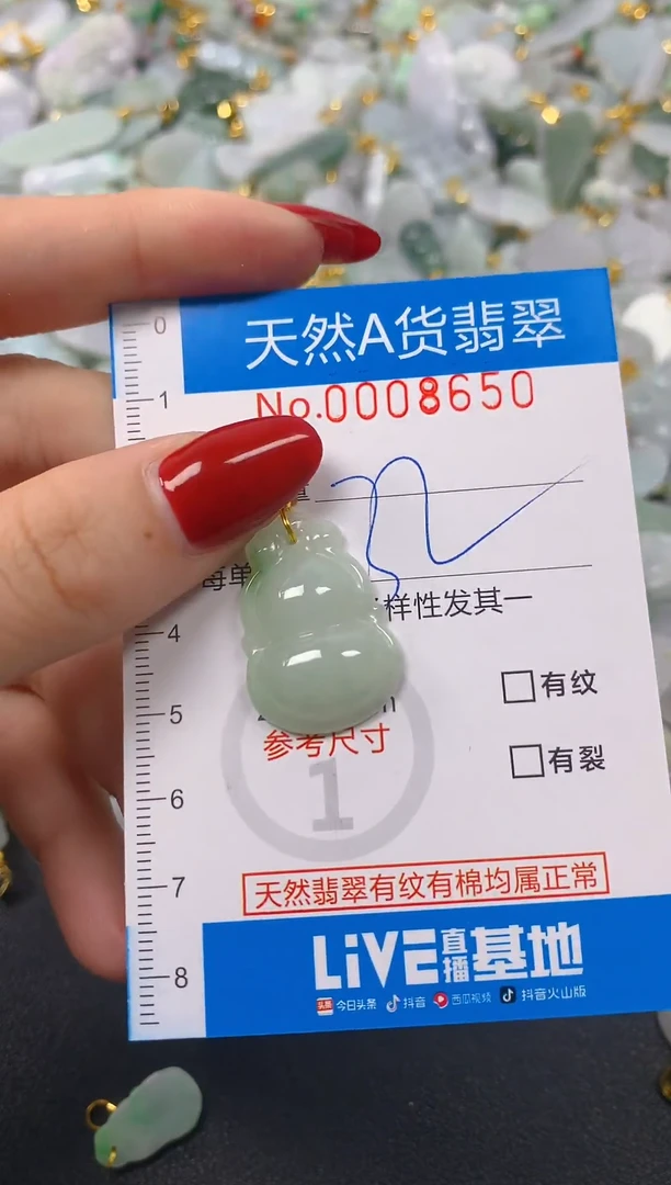 颈饰未镶嵌翡翠净货挂件-8650