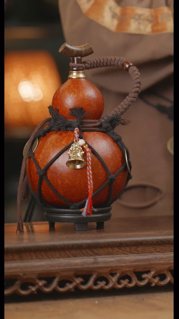 【闪购商品】159号精品天然大漆工艺防渗内胆酒葫芦~