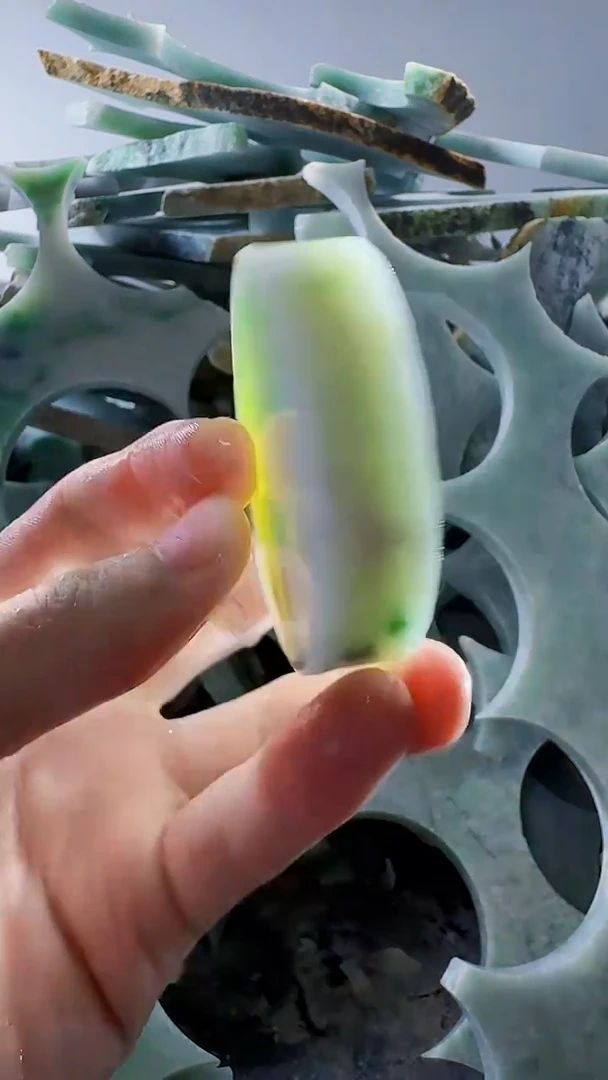 裸石翡翠缅甸翡翠A货文870