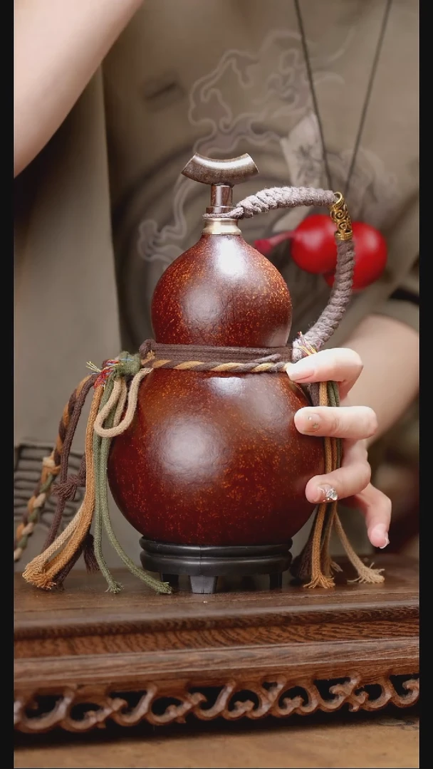 168号精品天然大漆酒葫芦一物一拍~