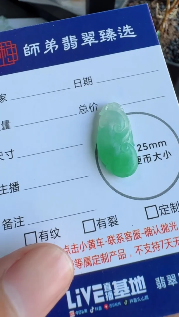 定制翡翠未镶嵌如意