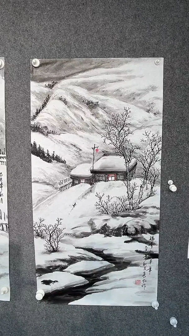 国画谢长虹老师三尺